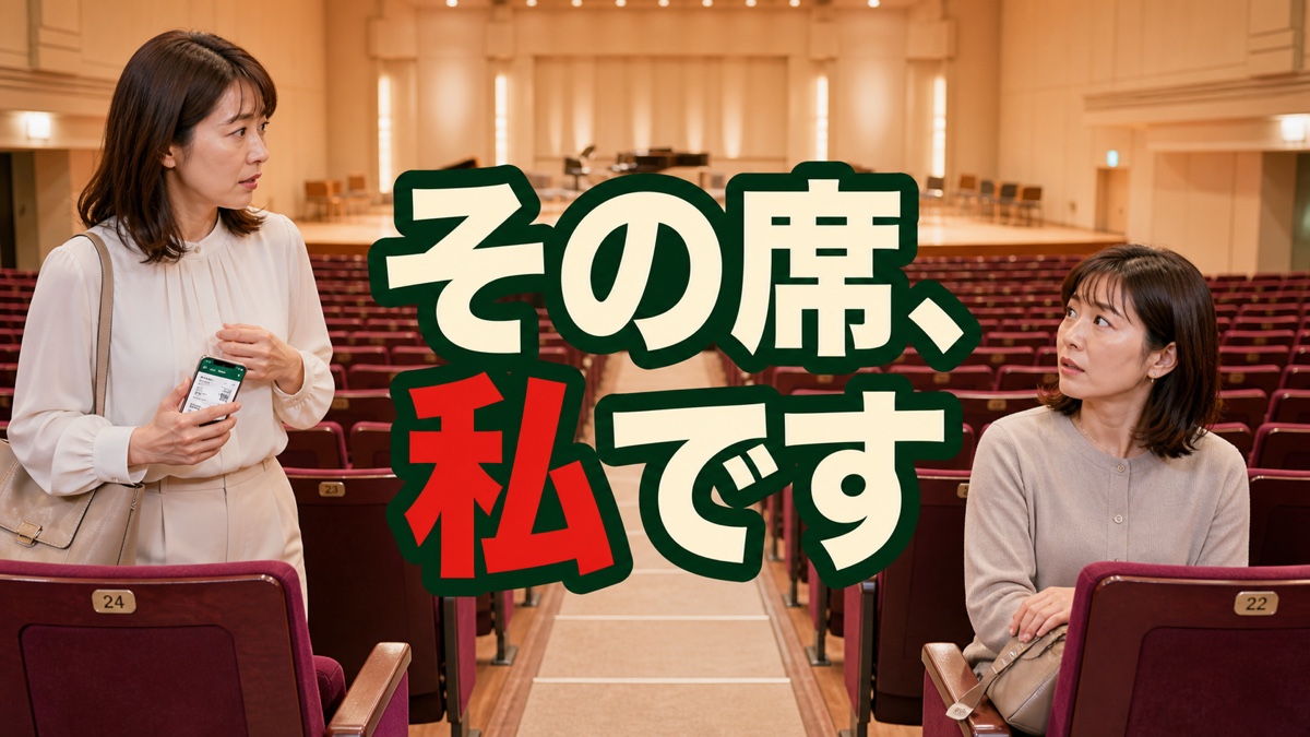 コンサート会場で自分の指定席に別の人がいても、声をかけられないあなたへ