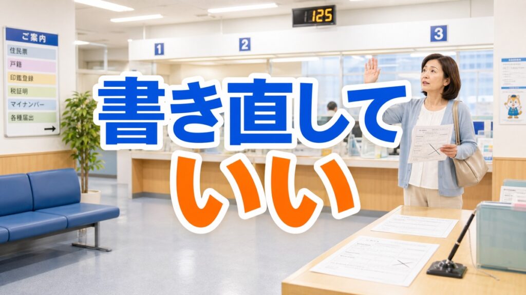 市役所の申請書を書き間違えても、新しい用紙を頼めず固まるあなたへ