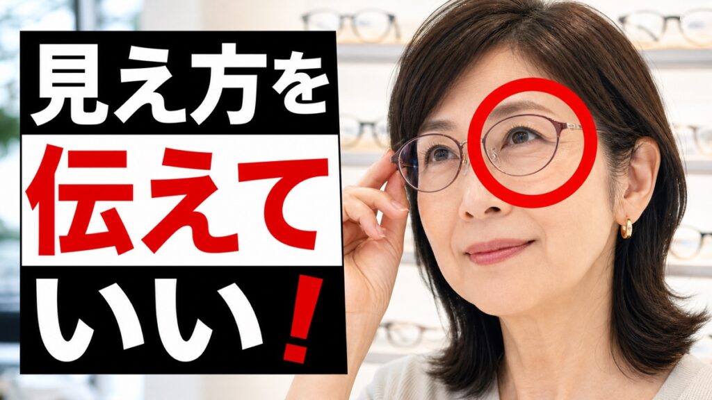 眼鏡の見え方が合わなくても、店員に「大丈夫です」と答えるあなたへ