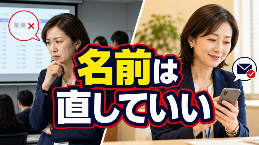 職場の資料で自分の名前を間違えられても、訂正できず黙るあなたへ