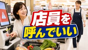 スーパーのセルフレジでエラーが出ても、店員を呼べず焦るあなたへ
