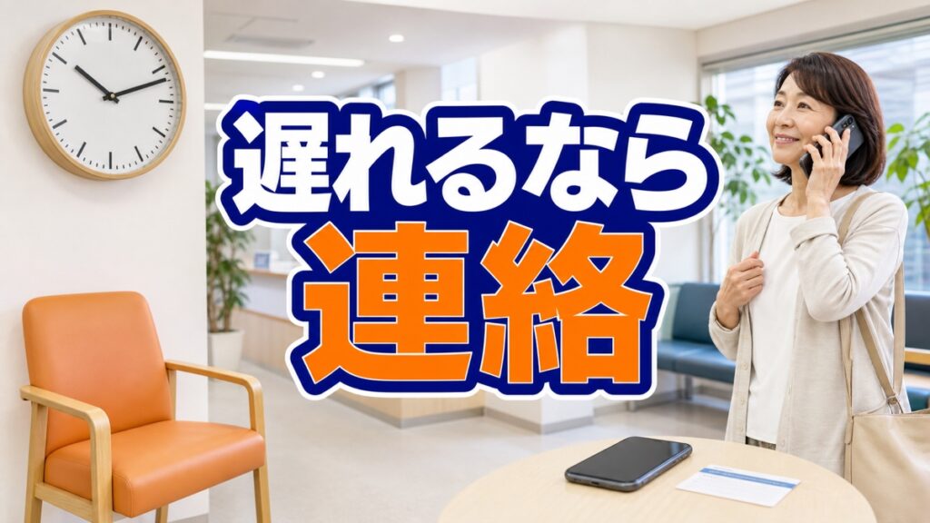 病院の予約に遅れそうでも連絡できず、無理に走るあなたへ