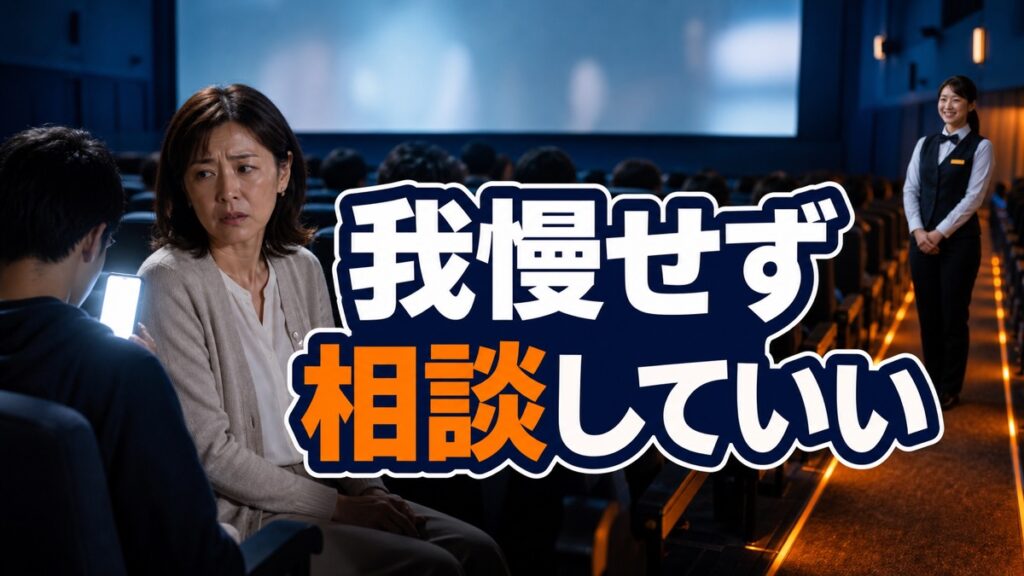 映画館で隣席のスマホが眩しくても、最後まで我慢してしまうあなたへ