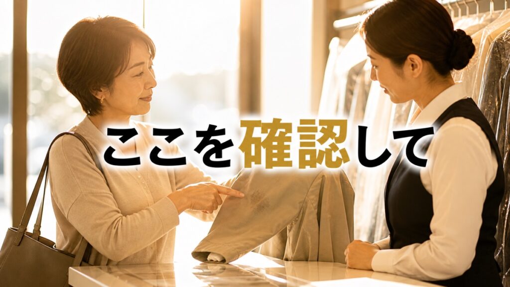 クリーニング後も汚れが残っているのに、そのまま持ち帰るあなたへ