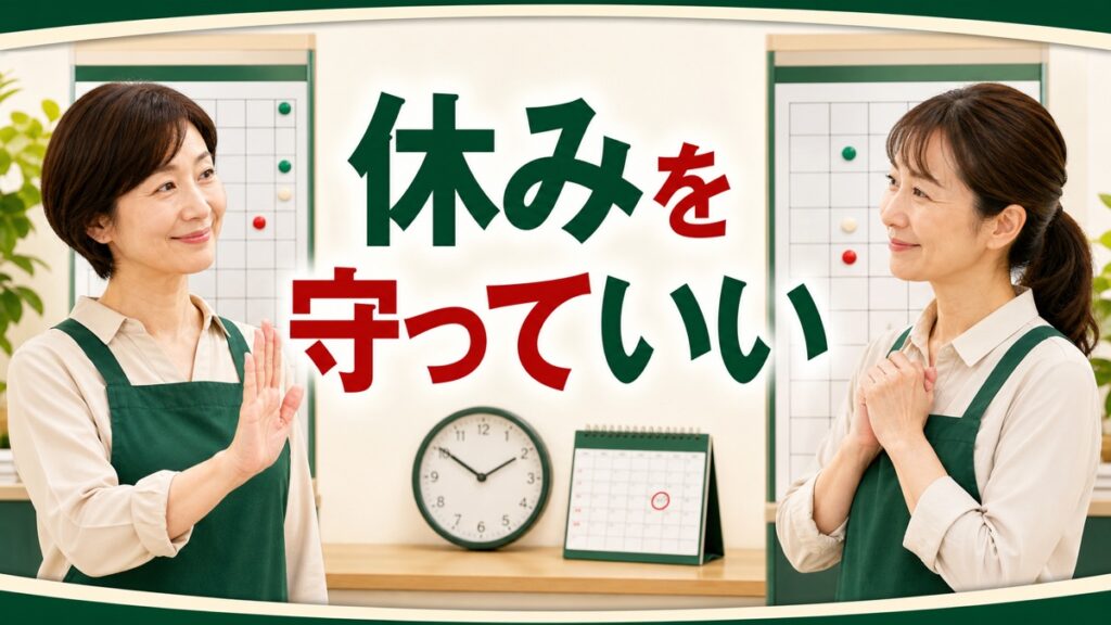 「シフト代わって」に毎回答え、自分の休日が消えていくあなたへ