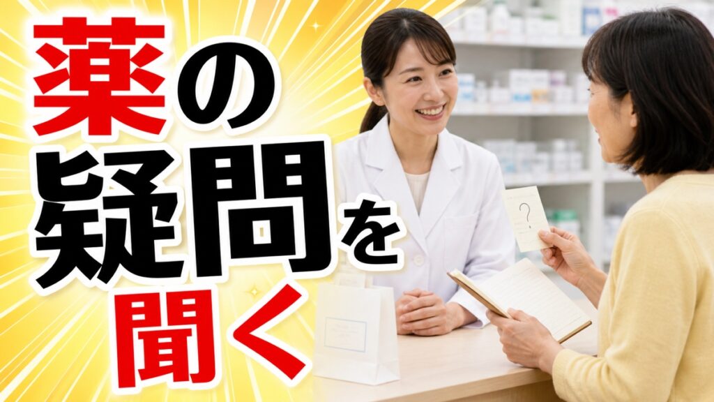 薬局で「何か質問は？」と聞かれても、反射的に「大丈夫です」と答えるあなたへ