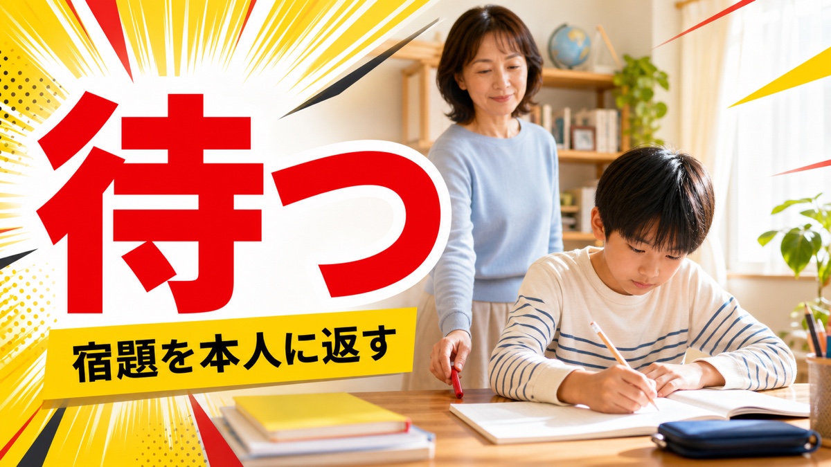 子どもの宿題を見るたび、間違いを全部直さずにはいられない親へ