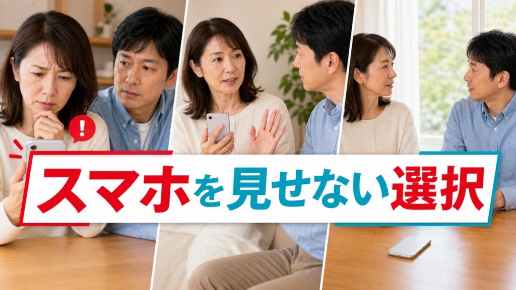 夫に「スマホを見せて」と言われるたび、疑われるのが怖くて渡すあなたへ