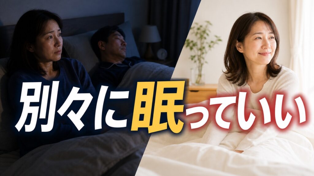夫のいびきで眠れなくても、別室で寝たいと言えないあなたへ