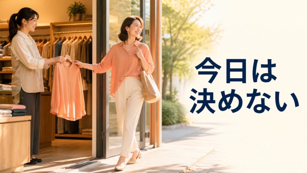 店員に勧められると断れず、予定外の物を買って後悔するあなたへ
