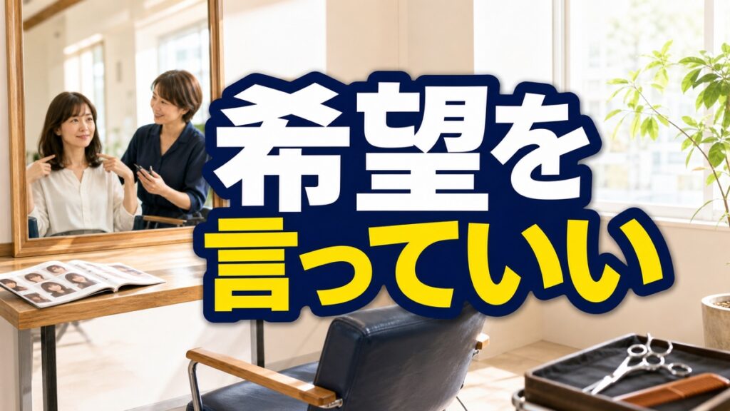 美容院で「お任せします」と言って後悔するあなたへ。希望を伝える小さな練習